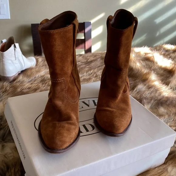 Steve MADDEN PERAMIS SUEDE BOOTIES COWGIRL STYLE - Picture 2 of 8